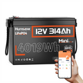 Humsienk 12V 314Ah Bluetooth リチウム鉄リン酸バッテリー 4kWh。太陽光発電、RV、船舶用途に適しています。
