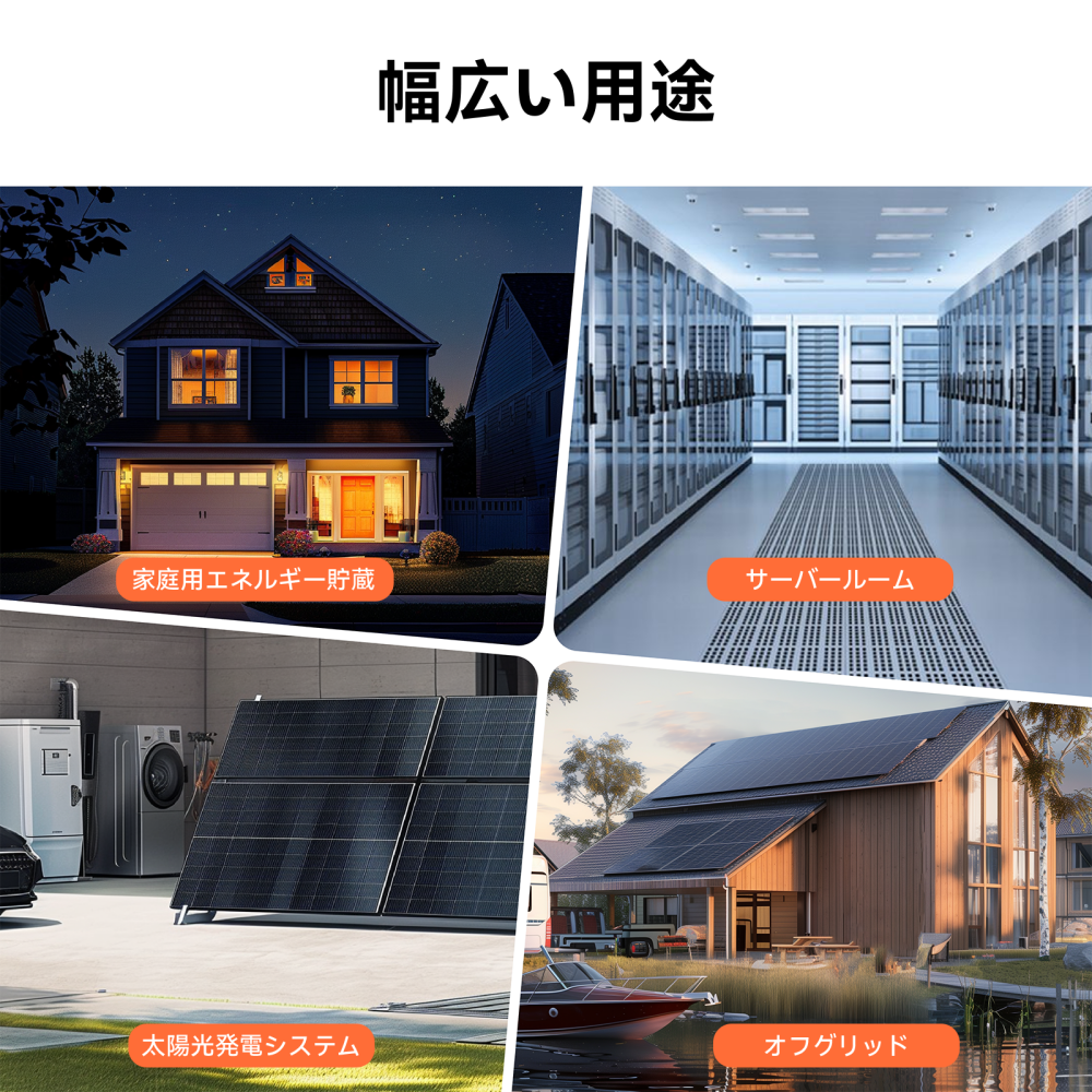 Humsienk 48V 100Ah 3U サーバーラック LiFePO4 バッテリー 5.12KWh 家庭用ストレージ、オフグリッド、UPS 用