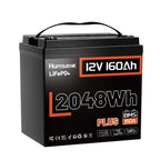 Humsienk 12V 160Ah Plus リン酸鉄リチウムイオンバッテリー 150A 低温保護機能付き BMS 搭載｜有効容量 2048Wh キャンピングカー・船舶向け