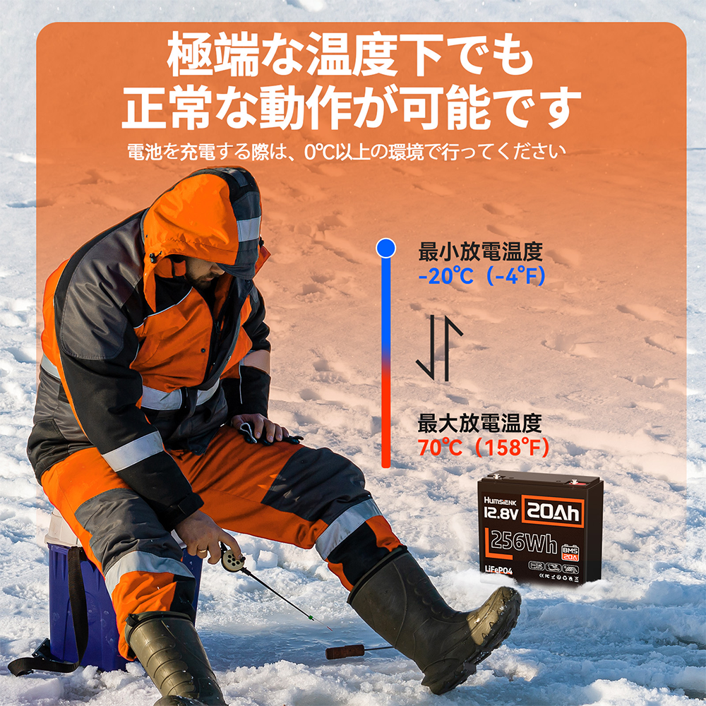 Humsienk 12V 20Ah リン酸鉄リチウム電池