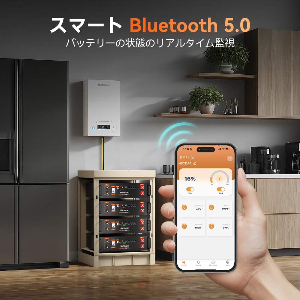 Humsienk 48V 100Ah 3U サーバーラック LiFePO4 バッテリー 5.12KWh 家庭用ストレージ、オフグリッド、UPS 用